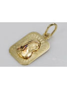 Pendentif icône de la Vierge Marie en or jaune 14 carats pm012y