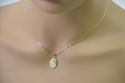 14K жълто злато Мария медальон икона pendant pm015y