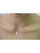 14K Yellow Gold Mary Icon Pendant pm015y