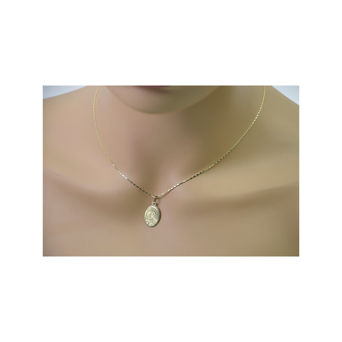 14K жълто злато Мария медальон икона pendant pm015y