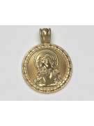 Goldlöser Goldbeschichteter Jesusanhänger Icon cc045stl