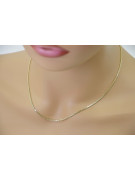 Italienische gelbe 14K Gold Neue Seilkette, 14K Gelb- & Weißgold, 1,50m cc078yw