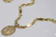 Медальйон Матері Божої з жовтим золотом та ланцюжком Corda 