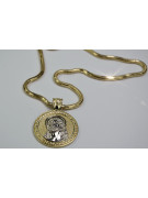 Collar de Jesús en Oro y Cadena de Cuerda (Plata) 