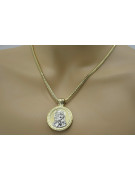 "Faithful Elegance: Gold Jesus Pendant on Luxe Rope Chain" 