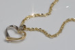 Elegant Italian 14k Gold Heart Pendant with Rope Chain cpn013ywS&cc074y