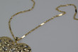 "Chic Italian 14k Gold Heart Pendant with Rope Chain" cpn003yw&cc012y