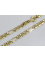 Elegant 14K Yellow Gold Guccistyle Figaro Chain Necklace cc046y