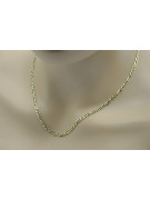 Elegant 14K Yellow Gold Guccistyle Figaro Chain Necklace cc046y