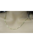 Italian 14K Yellow Gold Hollow Figaro Versace Chain - Timeless Elegance cc083y