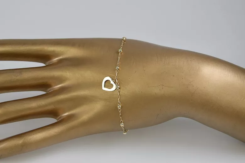 Yellow rose gold bracelet ★ russiangold.com ★ Gold 585 333 Low price