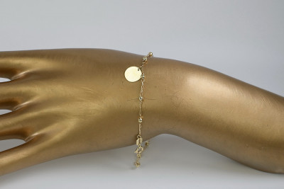 Pulsera de Círculo de Oro Amarillo 14k para Dama - Celebridad cbc002y