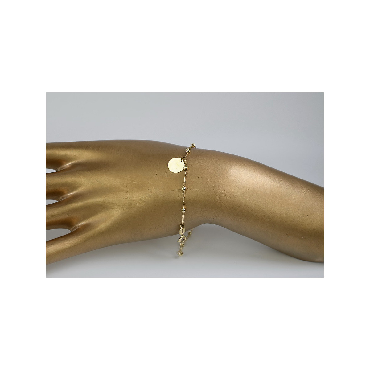 Yellow rose gold bracelet ★ russiangold.com ★ Gold 585 333 Low price