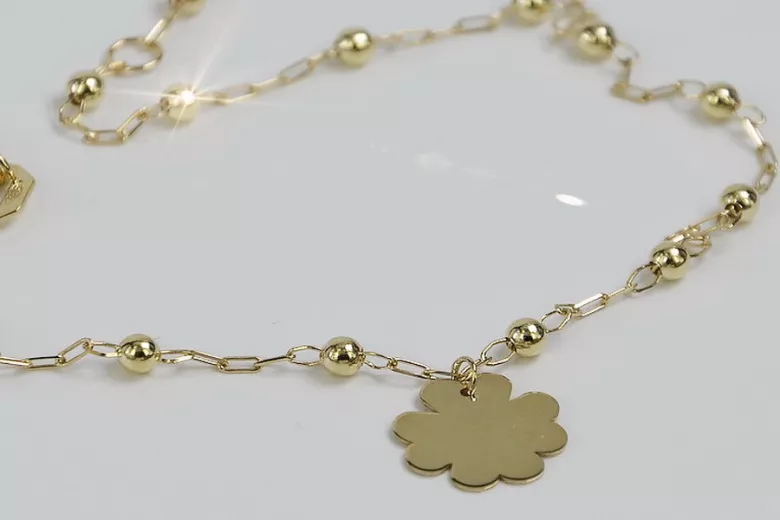 Yellow rose gold bracelet ★ russiangold.com ★ Gold 585 333 Low price