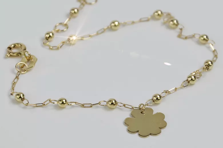 Yellow rose gold bracelet ★ russiangold.com ★ Gold 585 333 Low price