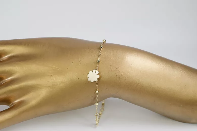 Yellow rose gold bracelet ★ russiangold.com ★ Gold 585 333 Low price