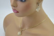 "Exquisite Italian 14k Gold Pendant Set with Snake Chain" cpn004yw&cc078y