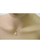 Pendentif en forme d’icône médaillon en or Mary avec chaîne ★ zlotychlopak.pl ★ or 585 333 prix bas