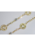 Bracelet Fantaisie en Or Jaune et Blanc italien 14K, 19 c. cfb002yw