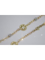 Bracelet Fantaisie en Or Jaune et Blanc italien 14K, 19 c. cfb002yw