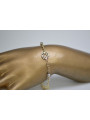 Bracelet Fantaisie en Or Jaune et Blanc italien 14K, 19 c. cfb002yw