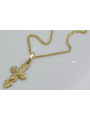 Gold Orthodox cross with chain ★ zlotychlopak.pl ★ Gold sample 585 333 Low price