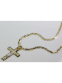 Croix catholique en or jaune 14 carats italien & perles de nacre 