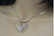 Elegant 14k Gold Heart Pendant on Tiger Chain cpn003yw&cc031yw