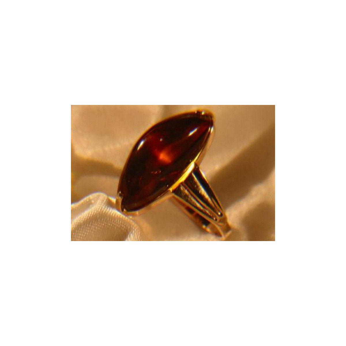 Rosa rusa rosa soviética rojo URSS rojo 585 583 anillo ámbar oro vrab006