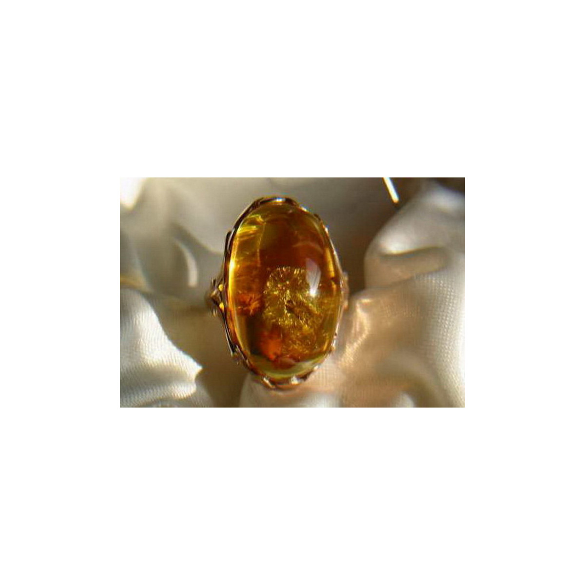 Rosa rusa rosa soviética rojo URSS 585 583 anillo ámbar dorado vrab009