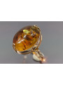 Russian rose Soviet pink USSR red 585 583 gold amber ring vrab017