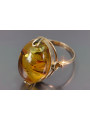 Russian rose Soviet pink USSR red 585 583 gold amber ring vrab017