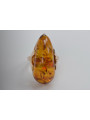 Russian rose Soviet pink USSR red 585 583 gold amber ring vrab040