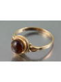 Russische Rose Sowjetische Rosa UdSSR rot 585 583 Gold Bernstein Ring vrab044