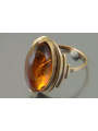 Russian rose Soviet pink USSR red 585 583 gold amber ring vrab045