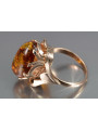 Russian rose Soviet pink USSR red 585 583 gold amber ring vrab048