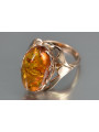 Russian rose Soviet pink USSR red 585 583 gold amber ring vrab048