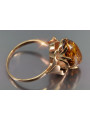 Russian rose Soviet pink USSR red 585 583 gold amber ring vrab048