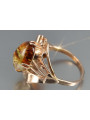 Russian rose Soviet pink USSR red 585 583 gold amber ring vrab051