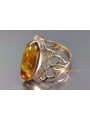 Russian rose Soviet pink USSR red 585 583 gold amber ring vrab053