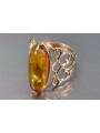 Russian rose Soviet pink USSR red 585 583 gold amber ring vrab053