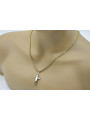 Golden 14k Cross Necklace - Catholic Symbol Snake Chain ctc025yw&cc020y