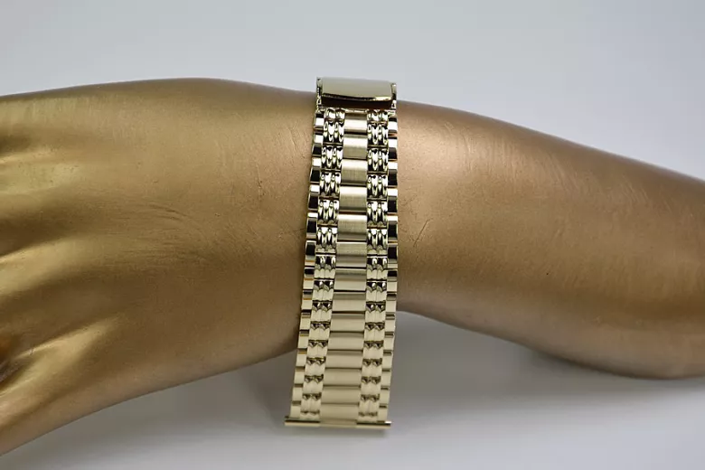 14K Yellow Gold Adjustable Watch Bracelet mbw009y