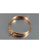 Russe soviétique rose rose 14k 585 or Bague vintage vrn187