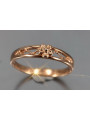 Russe soviétique rose rose 14k 585 or Bague vintage vrn187