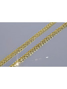 Cadena de Oro Bicolor Blanco Amarillo 14k Spiga - 1,50mm cc036yw