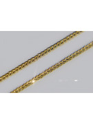 Cadena de Oro Bicolor Blanco Amarillo 14k Spiga - 1,50mm cc036yw