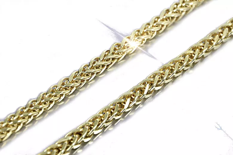 14K Yellow White Gold Bicolor Spiga Chain cc036yw