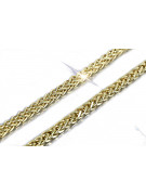 14K Yellow White Gold Bicolor Spiga Chain cc036yw