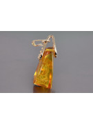 "Classic Amber Pendant with 14K Vintage Rose Gold" vpab002 vpab002